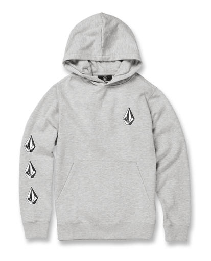 COTON OUATÉ VOLCOM JUNIOR ICONIC STONE  PULL OVER - HEATHER GREY