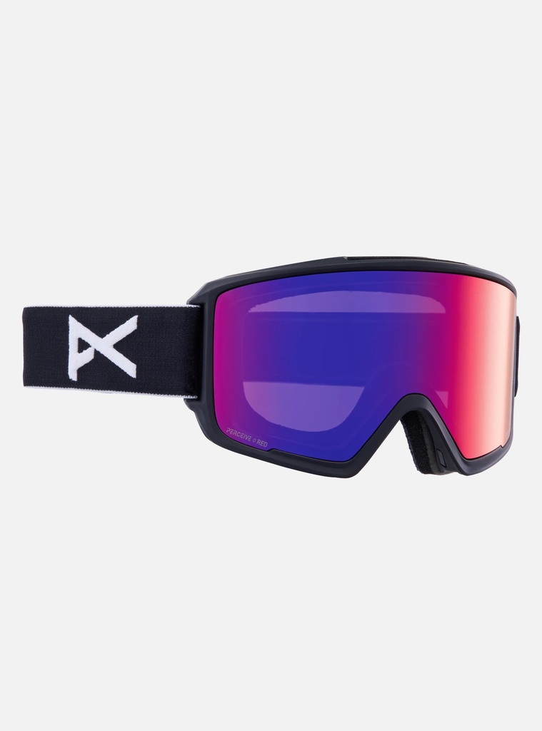 ANON M3 GOGGLES + BONUS LENS + MFI® FACE MASK - BLACK/SUNNY RED