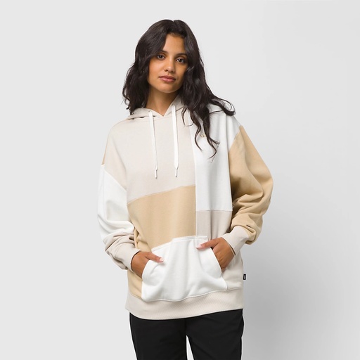 VANS WOMEN'S SPLIT BLOCK HOODIE - OATMEAL