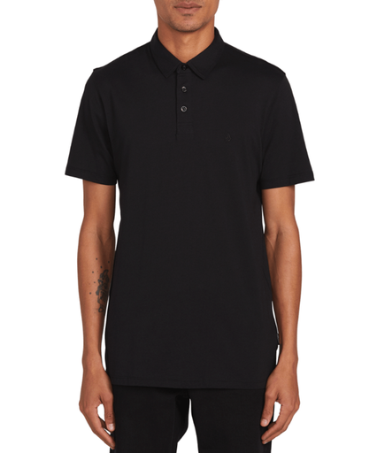 VOLCOM WOWSER POLO SHORT SLEEVE - BLACK