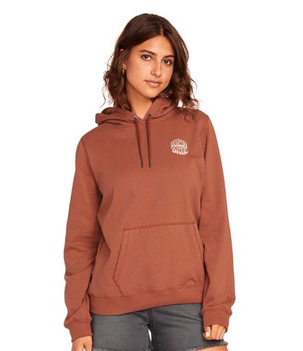 VOLCOM WOMEN'S TRULY DEAL HOODIE - DARK CLAY