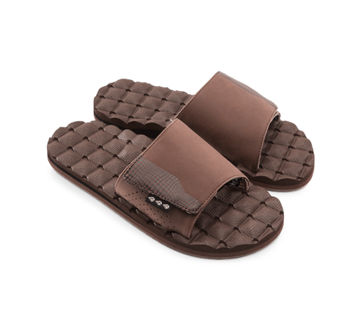 VOLCOM RECLINER SLIDE SANDALS - BROWN