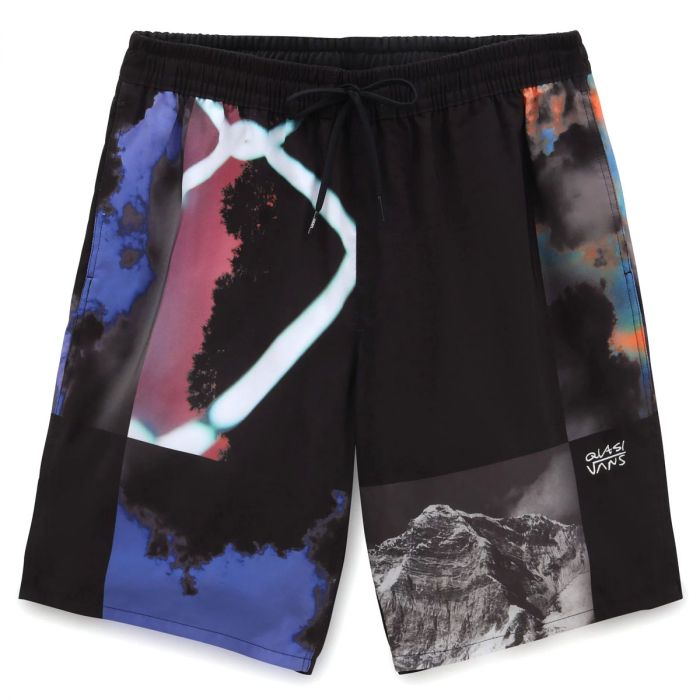 SHORT VANS QUASI WINDOW ELASTIC WAIST SHORT - NOIR