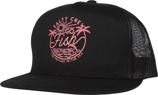 SALTY CREW GO FISH TRUCKER HAT - BLACK
