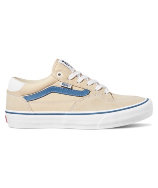 VANS ROWAN SKATE SHOES - CREAM/LIGHT NAVY
