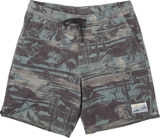SALTY CREW ISLAND DAYS ELASTIC BOARDSHORT - BLACK/TAN