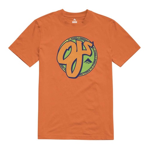EMERICA T-SHIRT OJS CIRCLE TEE - ORANGE
