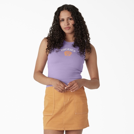 Dickies Women's Graphic Cropped Tank Top - Purple Rose 
