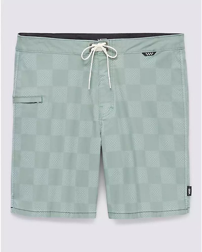 VANS THE DAILY VINTAGE CHECK 18" BOARDSHORT - CHINOIS GREEN