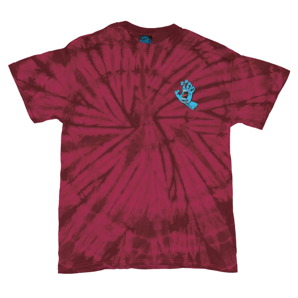 T-SHIRT SANTA CRUZ SCREAMING HAND - SPIDER BURGUNDY