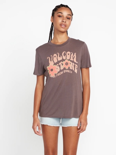 VOLCOM TERN N BERN SHORT SLEEVE FOR WOMEN - SLATE GREY