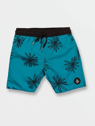 VOLCOM LITTLE BOYS POLLY PACK TRUNKS - ELECTRIC BLUE