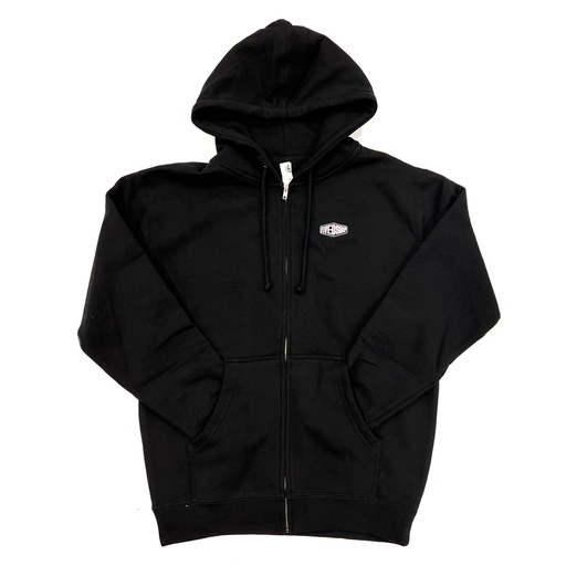 Coton Ouaté Zip 5-0 Cornerstore Embrodied - Black