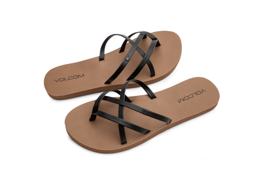 VOLCOM WOMEN'S SANDALS NEW SCHOOL II - BLACK