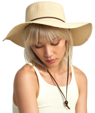 RVCA STRAW HAT - LIGHT BROWN