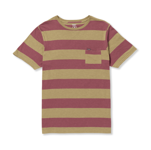VOLCOM BOLDERS CREW SHORT SLEEVE SHIRT - DARK KHAKI