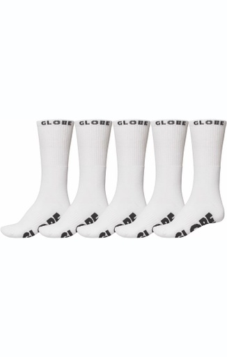 BAS GLOBE WHITEOUT CREW SOCK 5PK