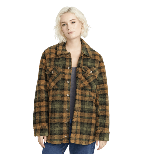 VOLCOM WOMEN'S SILENT SHERPA JACKET - BRONZE