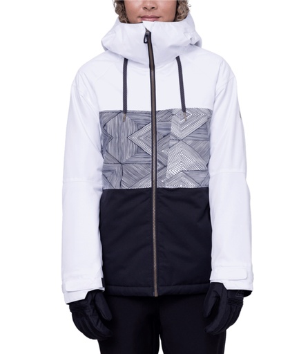 686 WOMEN'S ATHENA JACKET - WHITE GEO CLRBLK