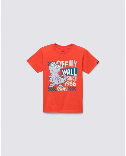 VANS LITTLE KIDS OFF MY WALL T-SHIRT - ORANGE