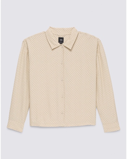 LONG SLEEVE VANS MORGAN RELAXED TOP POUR FEMME - OATMEAL