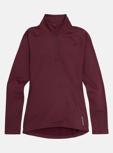 BURTON WOMEN'S HEAVYWEIGHT X LAYER QUARTER ZIP - ALMANDINE