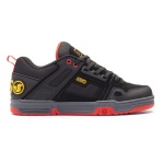 DVS SHOES COMANCHE - BLACK/YELLOW/FIERY RED NUBUCK 
