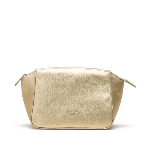 SAC HERSCHEL MILAN TOILETRY BAG VEGAN LEATHER - GOLD METALLIC