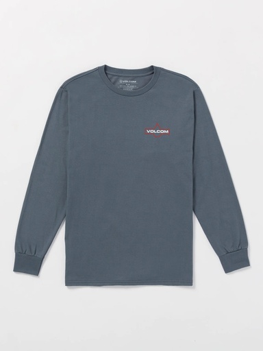LONG SLEEVE T-SHIRT VOLCOM BRANDING IRON - DARK SLATE
