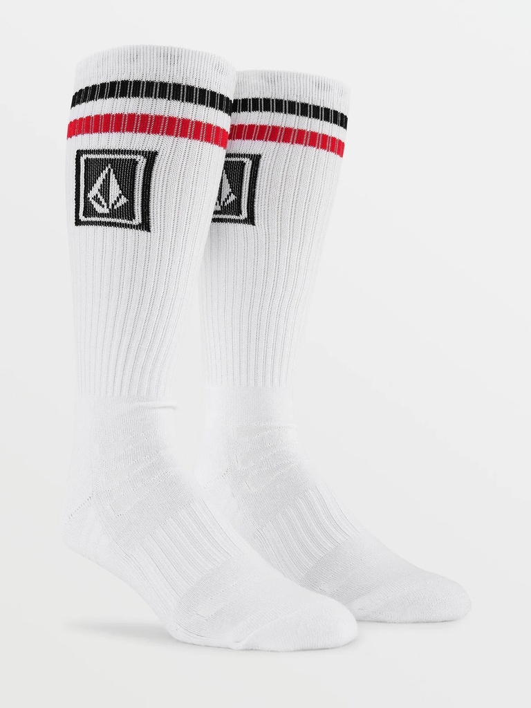 VOLCOM RAMP STONE SKATE SOCKS - WHITE