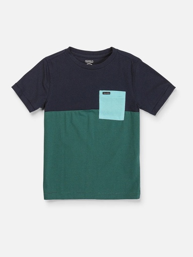 T-SHIRT VOLCOM ENFANTS BLOCK STONE CREW SHORT SLEEVE - NAVY