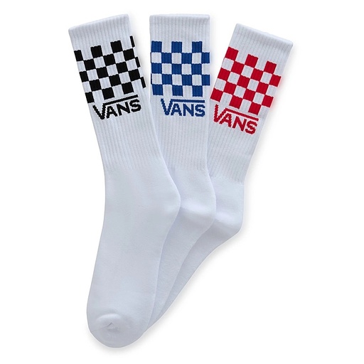 BAS VANS CLASSIC CHECK CREW PACK 3 - BLANC