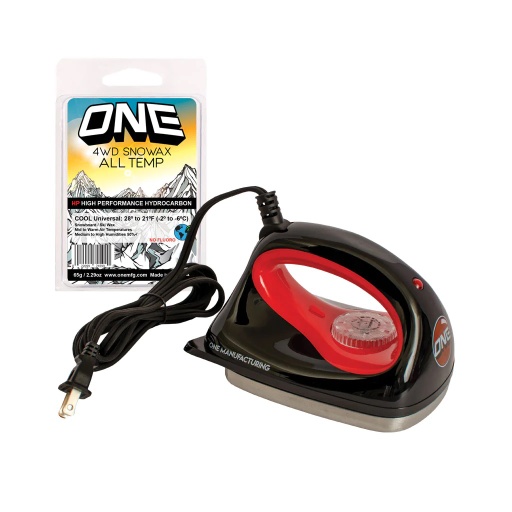 ENSEMBLE DE CIRAGE ONEBALL HOT WAX IRON FOR SNOWBOARDS (65G WAX INCLUS)