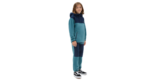 VANS BOYS COLOR BLOCK FLEECE PANT - NORTH ATLANTIC/DRESS BLUES