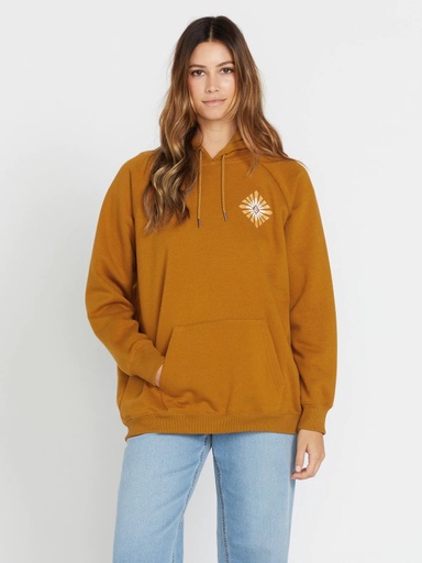 VOLCOM WOMEN'S TRULY STOKED BOYFRIEND PULLOVER - BRONZE