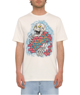 T-SHIRT VOLCOM WALL PUNCHER SHORT SLEEVE TEE - BLANC