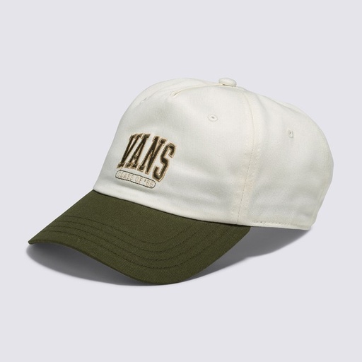 VANS THE CAMPUS CAP - MARSHMALLOW/DARK GREEN