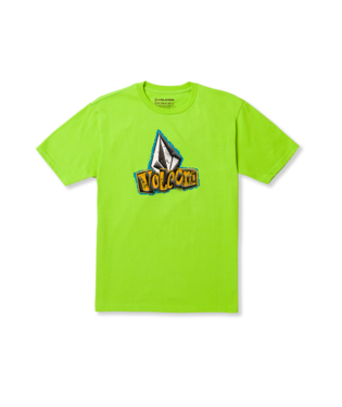T-SHIRT VOLCOM ENFANTS STICKER STAMP SHORT SLEEVE - ELECTRIC GREEN