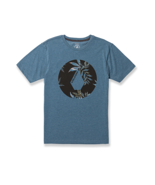 VOLCOM YOUTH FILL IT UP SHORT SLEEVE TEE - STONE BLUE HEATHER