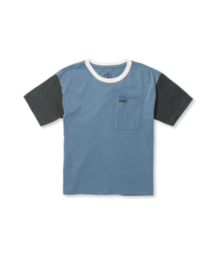 VOLCOM YOUTH OVERGROWN SHORT SLEEVE TEE - STONE BLUE