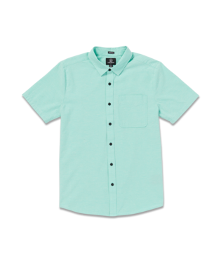 CHEMISE VOLCOM DATE KNIGHT SHORT SLEEVE SHIRT - CRETE BLUE