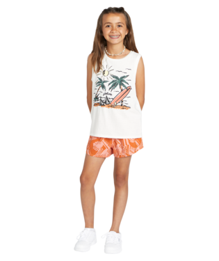 VOLCOM KIDS FLEXIN MUSCLE TANK - STAR WHITE