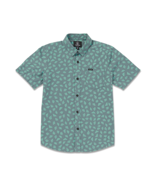 CHEMISE VOLCOM JUNIOR INTERSTONE SHORT SLEEVE - SERVICE BLUE
