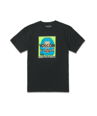 VOLCOM BOYS BREAK IT SHORT SLEEVE TEE - BLACK