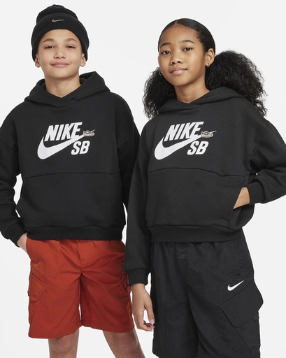 COTON OUATÉ NIKE SB JUNIOR ICON FLEECE EASYON - NOIR