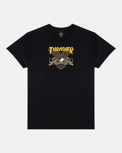 T-SHIRT THRASHER X ANTIHERO EAGLEGRAM - NOIR