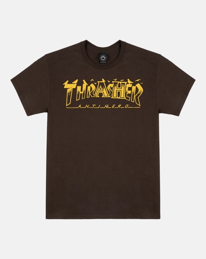 T-SHIRT THRASHER X ANTIHERO PIGEON MAG - DARK CHOCOLATE