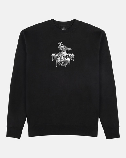 COTON OUATÉ THRASHER X ANTIHERO COVER THE EARTH CREWNECK - NOIR