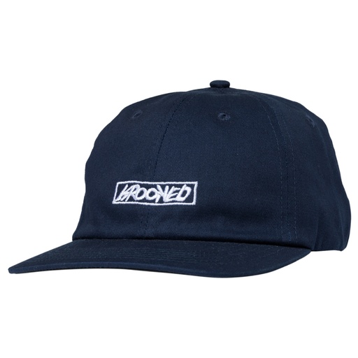 KROOKED MOONSMILE SCRIPT STRAPBACK - NAVY/WHITE