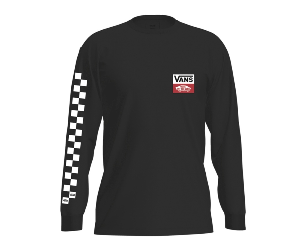 VANS BOYS LONG SLEEVE T-SHIRT OG LOGO - BLACK